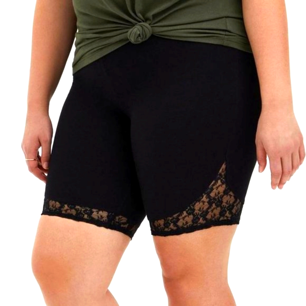 Nwt Torrid Bermuda Bike Short  Lace Side Inset  9 Inseam Plus Size